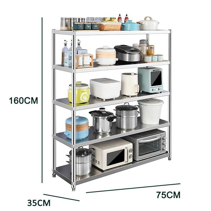 Kitchen Racks Organizer Shelf With Wheels 304 Stainless Steel Heavy