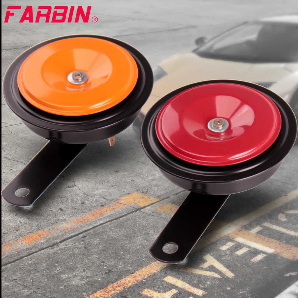 Farbin Pcs Electric Horn V Db Super Loud Dual Tone Alarm Signal Metal Waterproof Disc Air