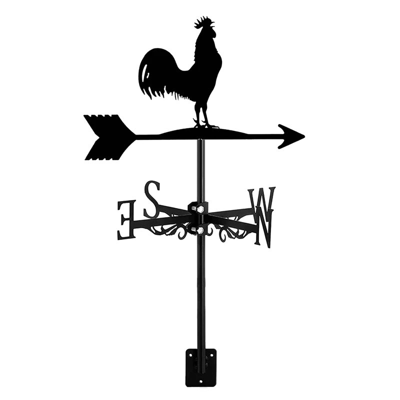 【Weathervane With Animal Chickens Garden Stake Weather Vane Wind