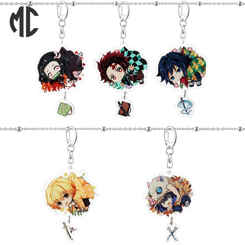 （MC）Demon Slayer Tomioka Nezuko Zenitsu shinobu anime acrylic keychain ...