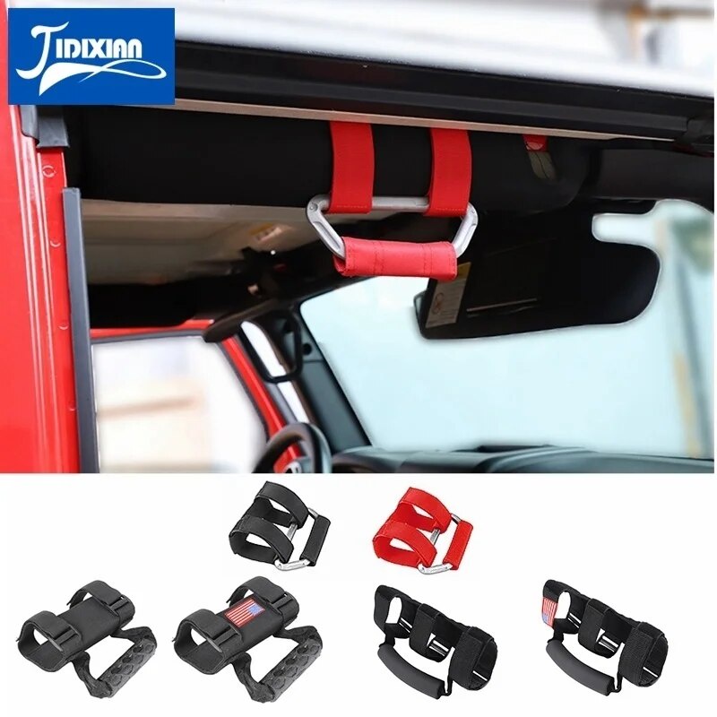 ♥JIDIXIAN Car Roll Bar Mount Side Grab Handles Kit for Jeep Wrangler TJ
