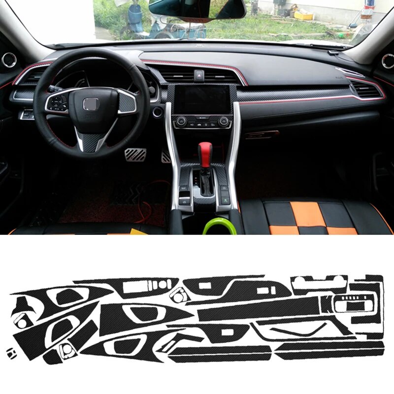Car interior decoration stickers 3D Carbon Fiber Interior Stickers For