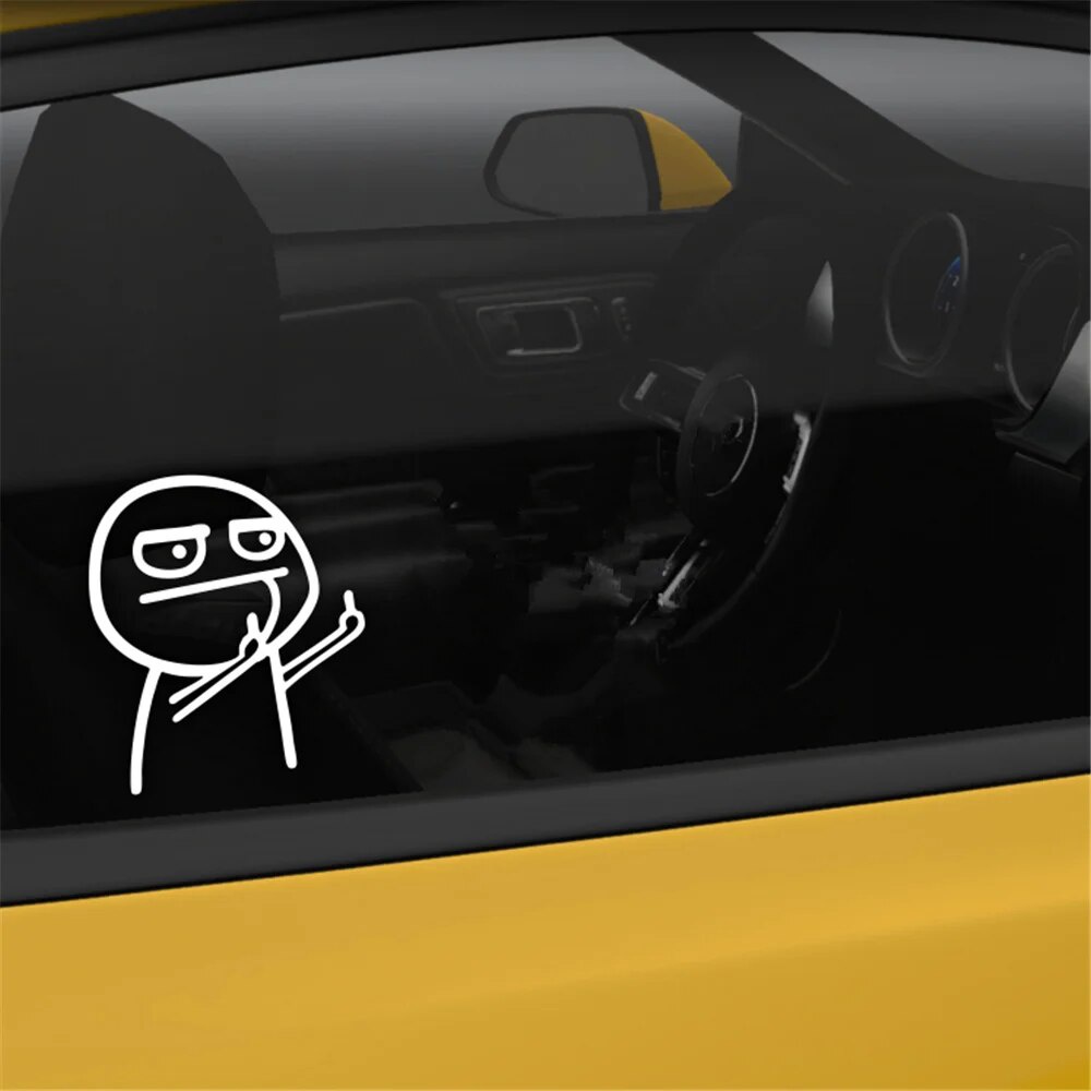car sticker middle finger funny decal for audi q7 renault megane 3 ford ...