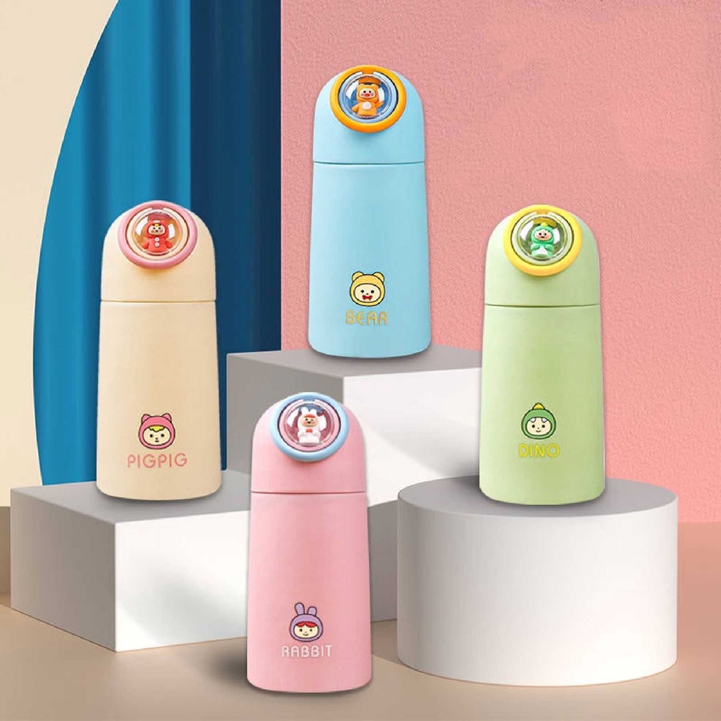 330ml Rabbit Water Bottle Leakproof Glass Water Cup Kids Cute Rabbit Design Tumbler Shopee