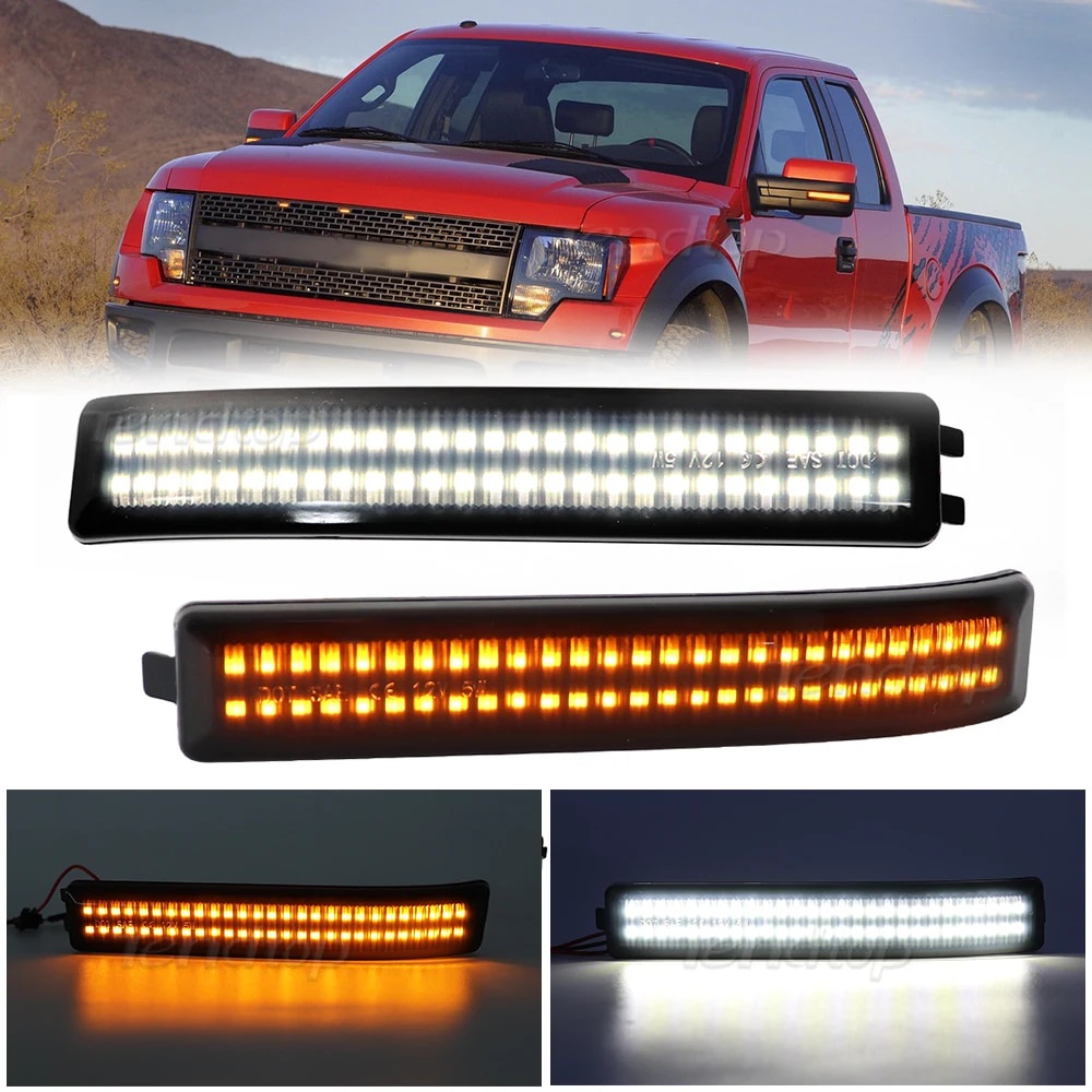 874 For Ford F150 F150 20092014 SVT Raptor DRL Switchback LED Side