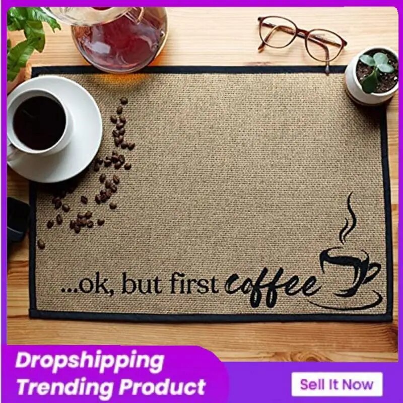 Plate Bowl Pad Doublelayer Structure Polyester Burlap Kitchen