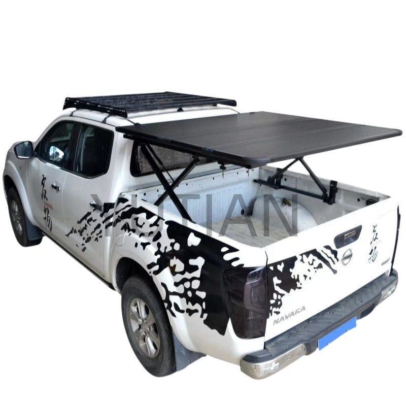 ♥Waterproof Good bearing capacity Folding Tonneau Covers Hard Lift Tri