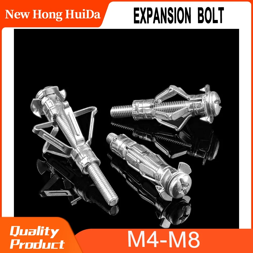 M4 M5 M6 M8 Molly Bolt Nut Drywall Expansion Screw Bolt Pipe Set Hollow Brick Gypsum Board Iron