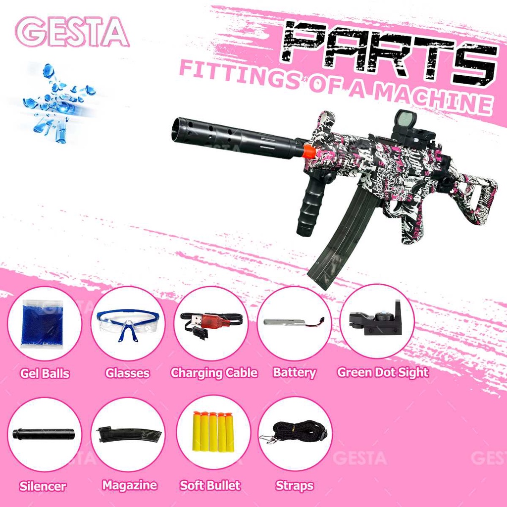 M416 Gel Gun Blaster com 15000 Hydrogel Balls Gel Blaster Manual