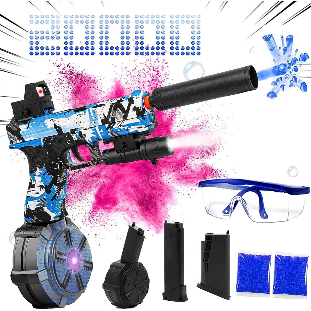 SONOOE JMX2 Gel Ball Blaster Pistol with Drum, Splatter Blaster for