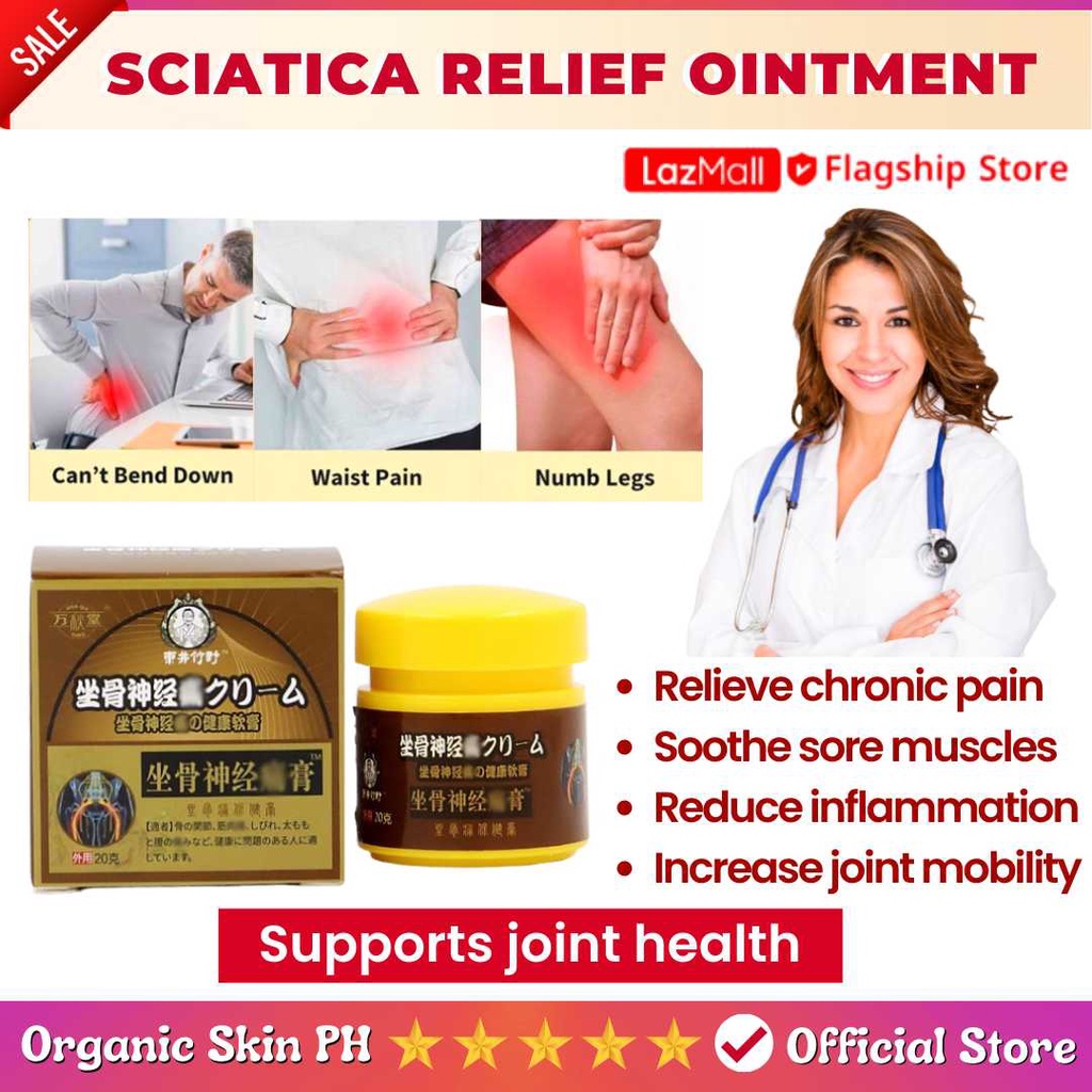 Sciatica Nerve Pain Cream for lumbar back relief treatment that