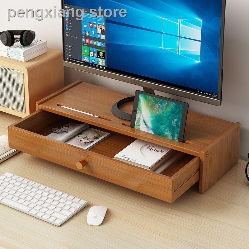 Computer elevated monitor bracket universal desktop storage shelf desk ...