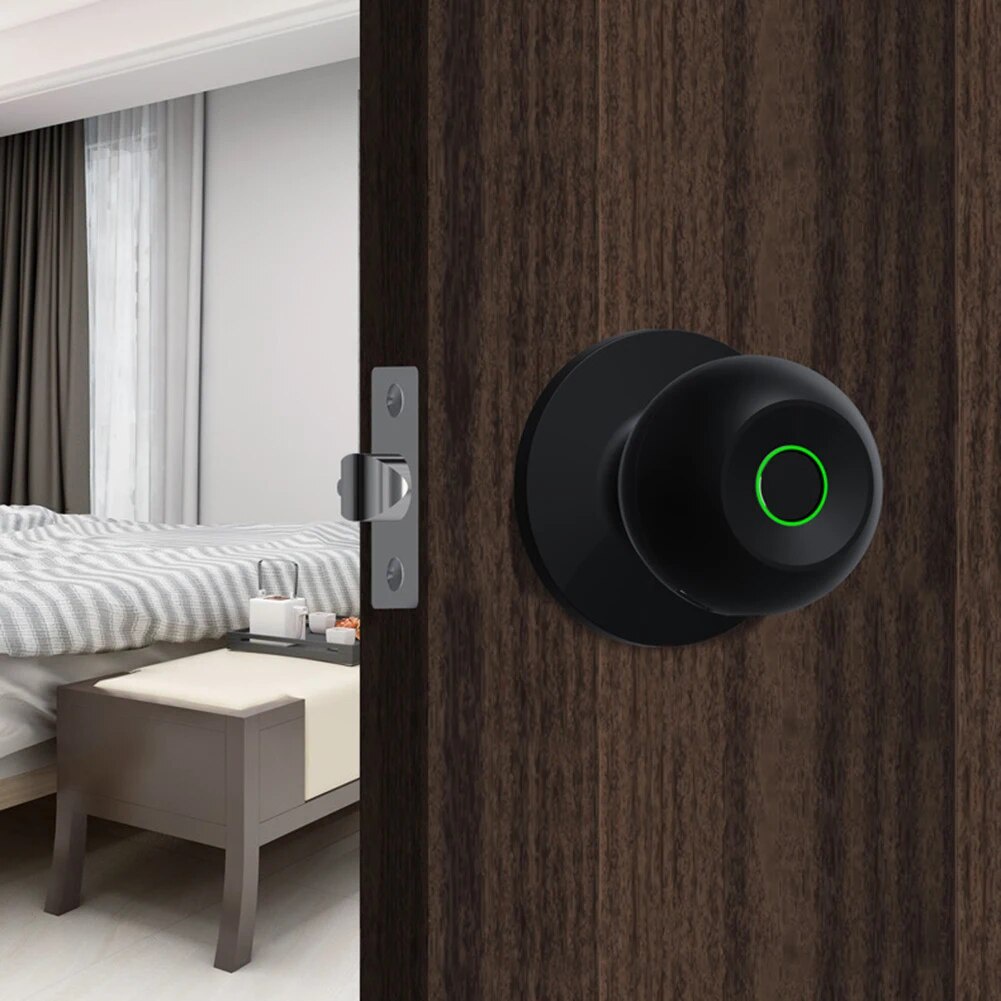 ♛Smart Door Knob Fingerprint Door Knob Rechargeable Electronic Door