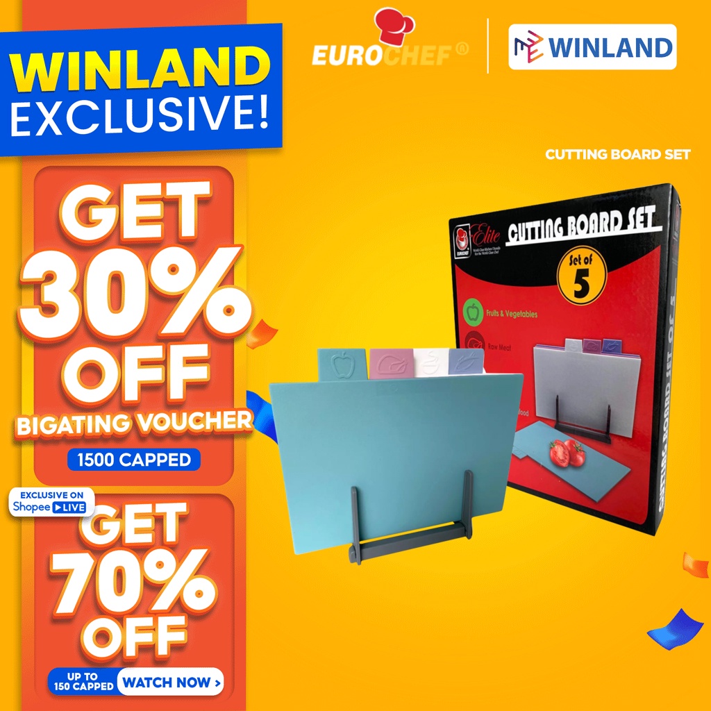 EUROCHEF K002 Cutting Board SetCool Colors Pastel Chopping Board Set