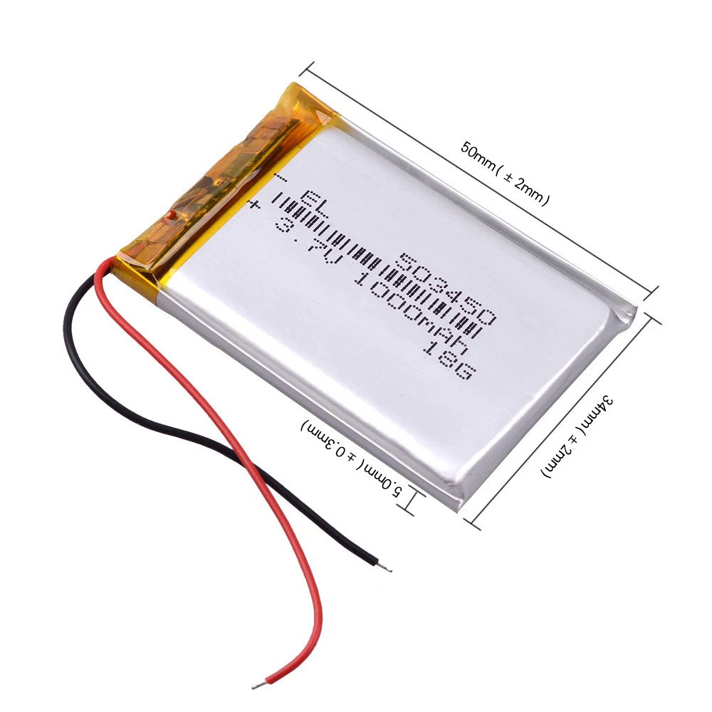 Original Product 503450 3.7V 1000mAh Lithium Polymer LiPo Battery li ...