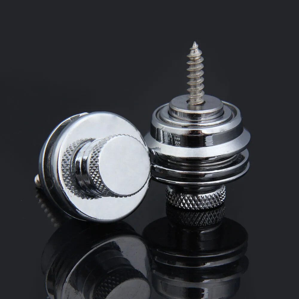 2pcs Electric Guitar Straplock Flat Head Electric Guitars Strap End