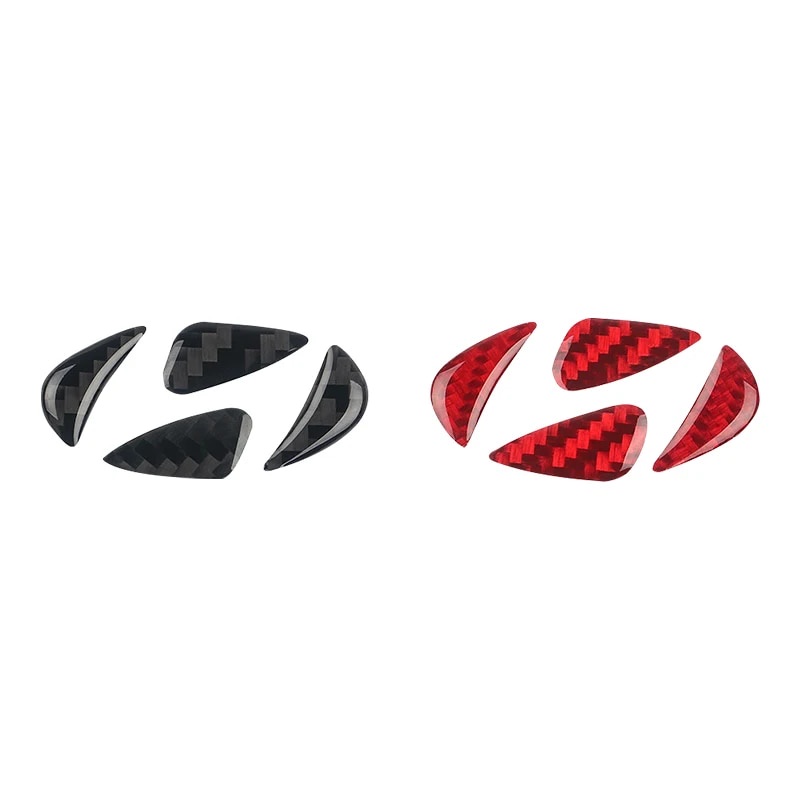 Car Steering Wheel Glue Sticker Imitation Carbon Fiber Trim For Hyundai