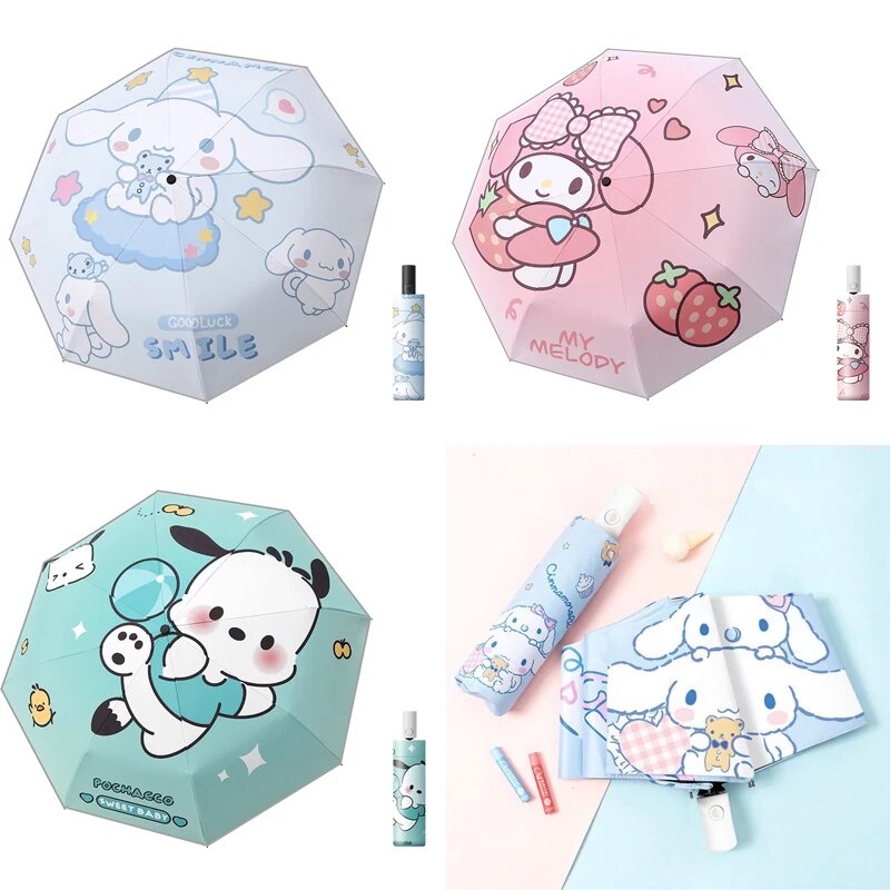 ☇Sanrio Umbrella Sunny Rain Dualuse Cinnamoroll Pochacco Kuromi Melody ...