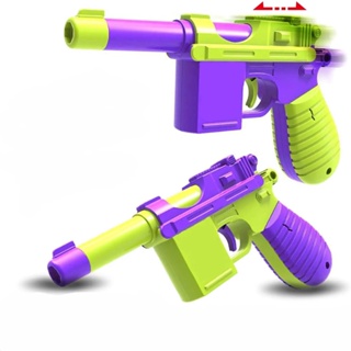 Funny Anti-stress Mini-shot Gun 8 Continuous Alloy Rubber Band Gun