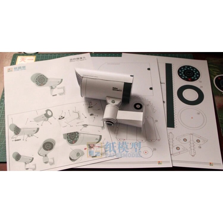 Surveillance Camera 3d Paper Model Puzzle 1:1 Handmade DIY Stereo ...