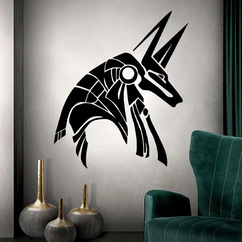 Egyptian God Anubis Vinyl Home Decor Wall Sticker Interior Design ...