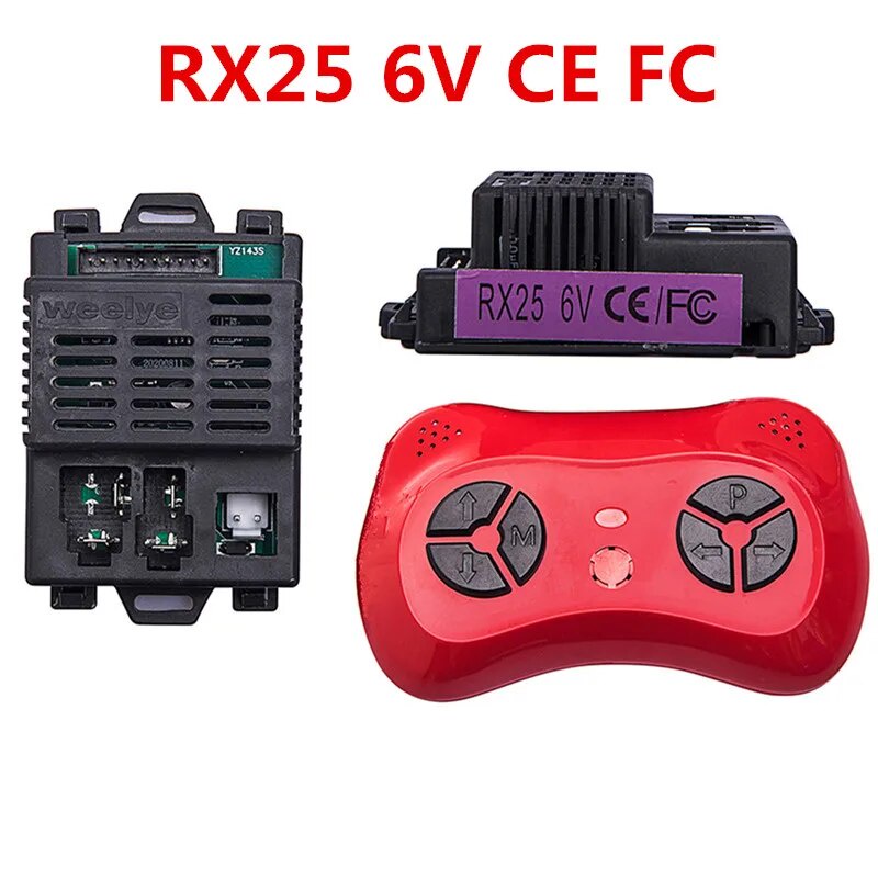 SHENGLE 2.4G Bluetooth Remote Control TX-20 FCC For Kids Powered Ride On Car, Remote Controller Transmitter Accessories For Children Electric Ride On Car Replacement Parts Red