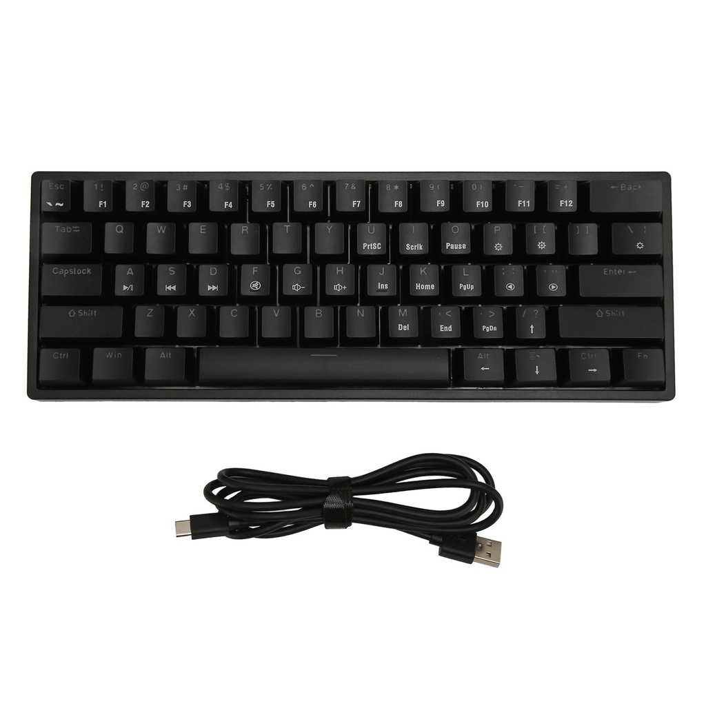 ⋚Wired Keyboard Key Line Separation 61 Key Mechanical Keyboard Blue ...