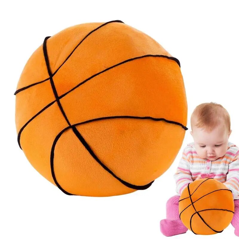 ☬Basketball Plush Toy Durable Sport Basketballs Plush Toys Ball Shaped ...