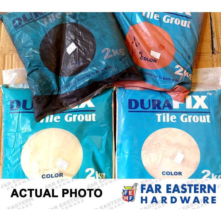 DURAFIX Tile Grout Powder 2kg White Gray Red Beige Cream Mint