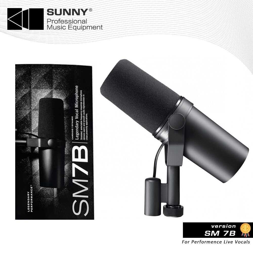 SHURE SM7B Cardioid Dynamic Microphone Studio Selectable Frequency ...