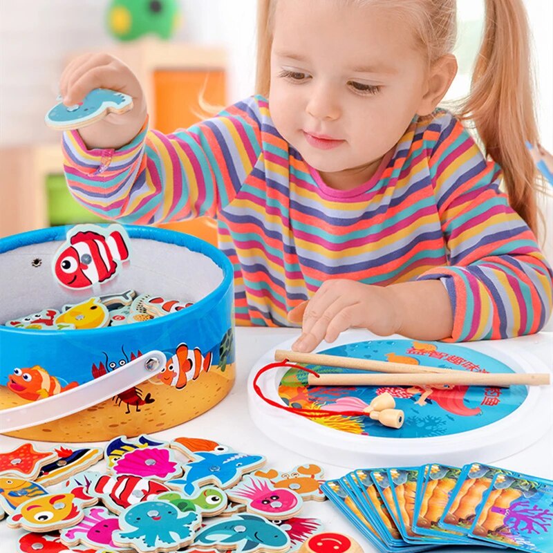 60pcs/20pcs Set Magnetic Fishing Game Toys For Children 2 Years Kids ...