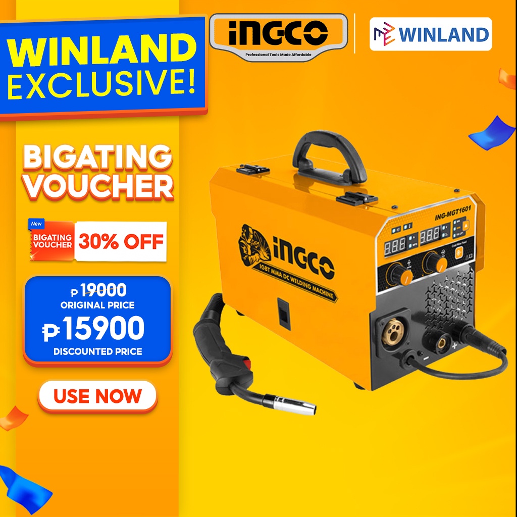 Ingco by Winland Industrial 3in1 Inverter MAG/MIG/MMA/TIG Lift