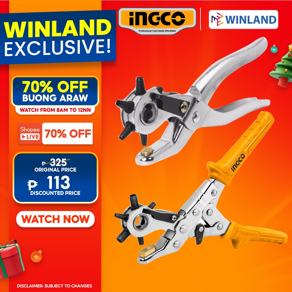 Ingco by Winland Tools Revolving Leather Strap Watch Band Belt Punch