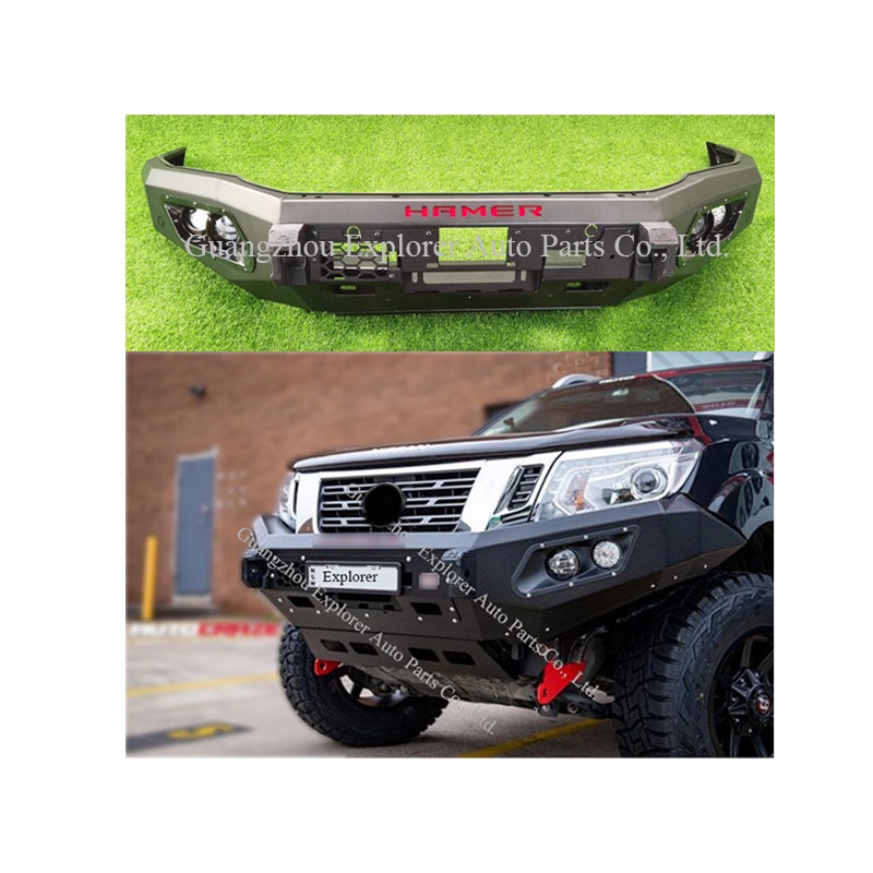 Steel Front Bumper for Nissan Navara NP300 20152020 with LED Light Winch Bracket Auto Refitting