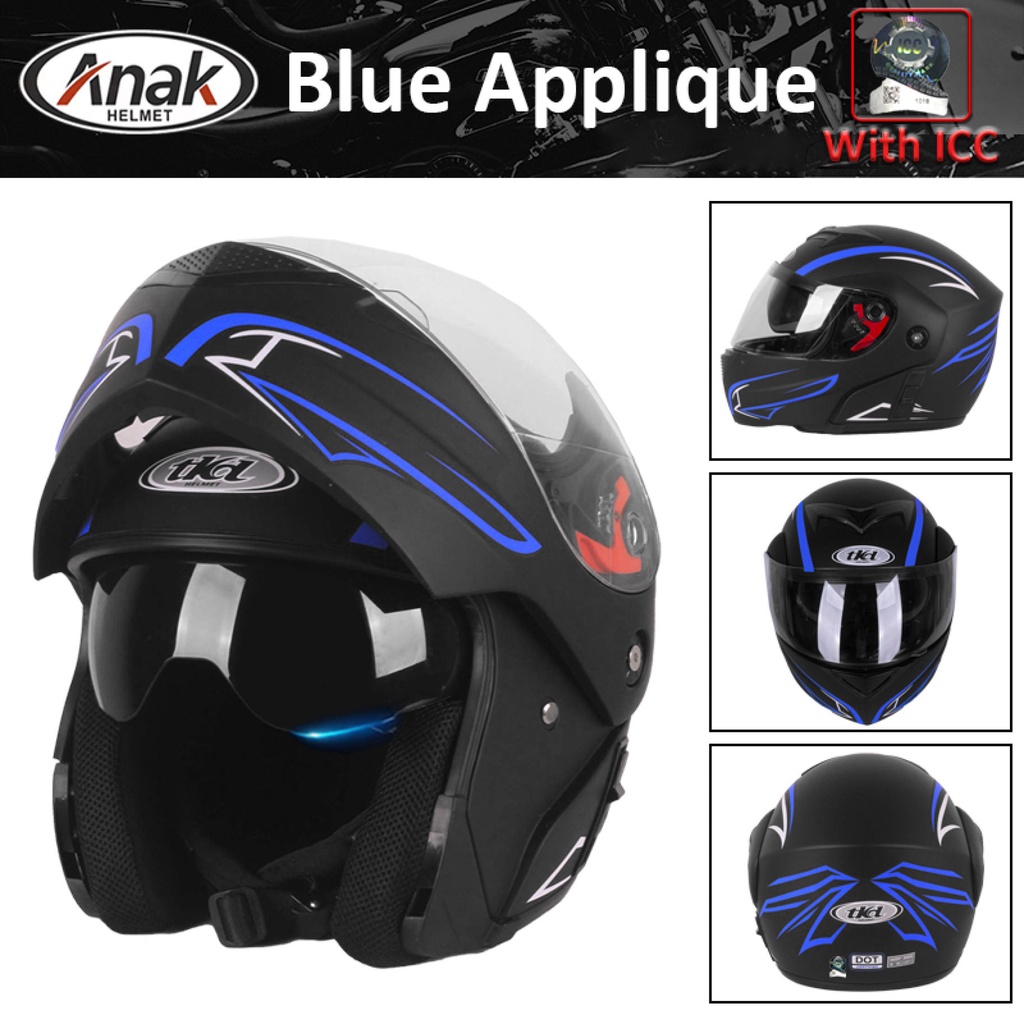 Anak ICC Sticker Original Thick Modular Helmet Motorcycle Full Half