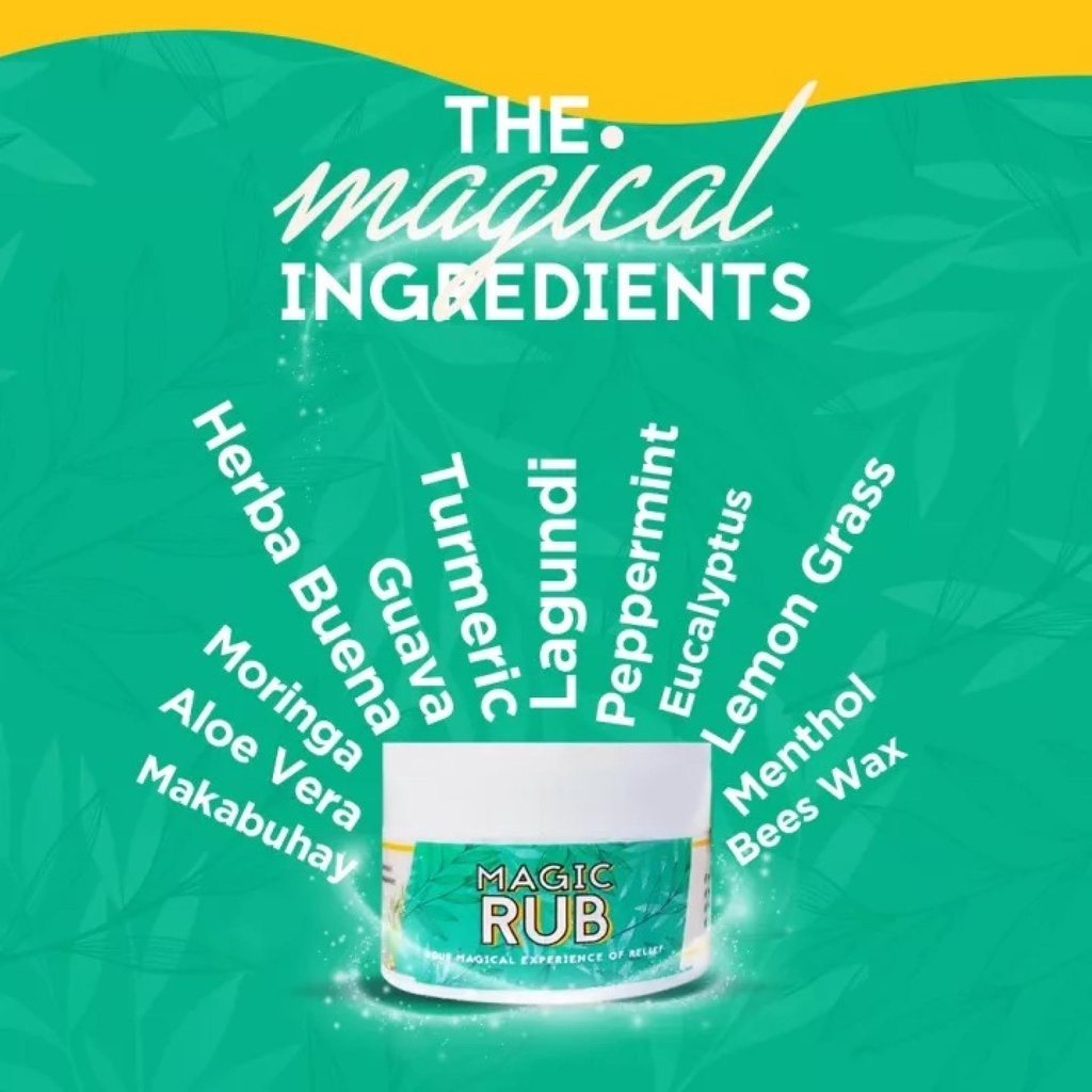 Magic Rub 9 in 1 Herbs for Headache, Body Pain, Toothache, Wound