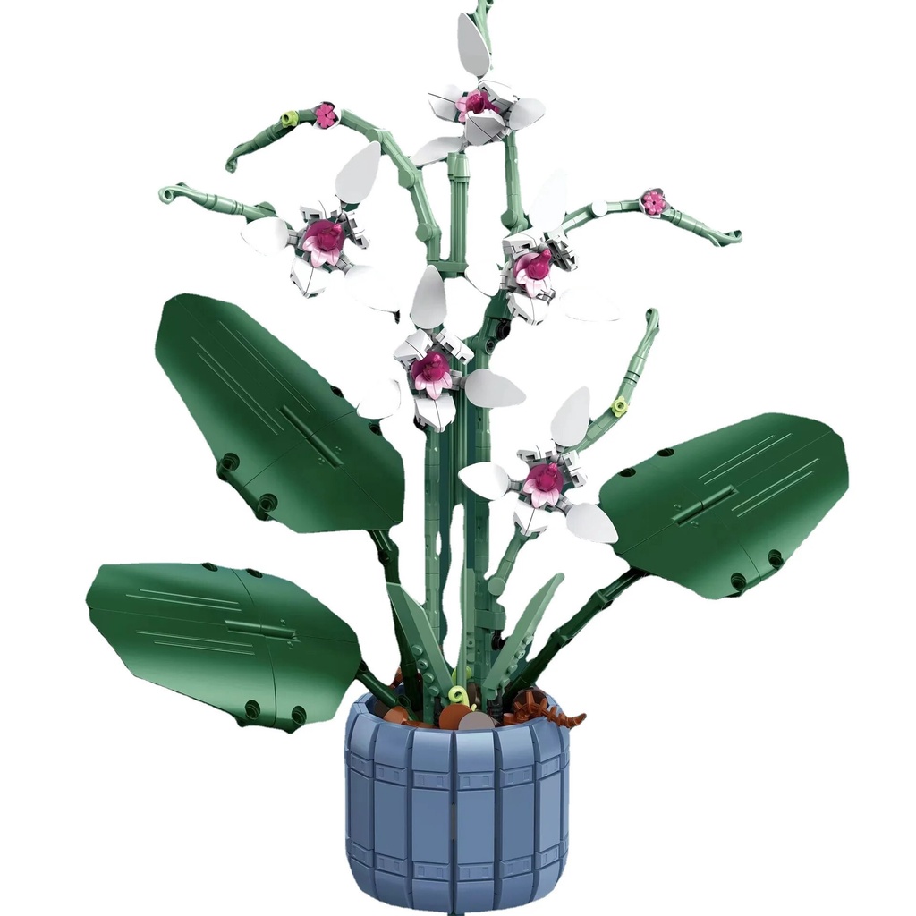 60z 2022 City Friends Creative Flower Bouquet Phalaenopsis Potted MOC ...