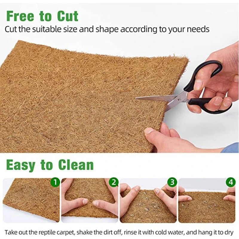 25d 610pcs Natural Chicken Nesting Pads Bedding Washable Coconuts Fiber Mat Hens Nest Boxes L