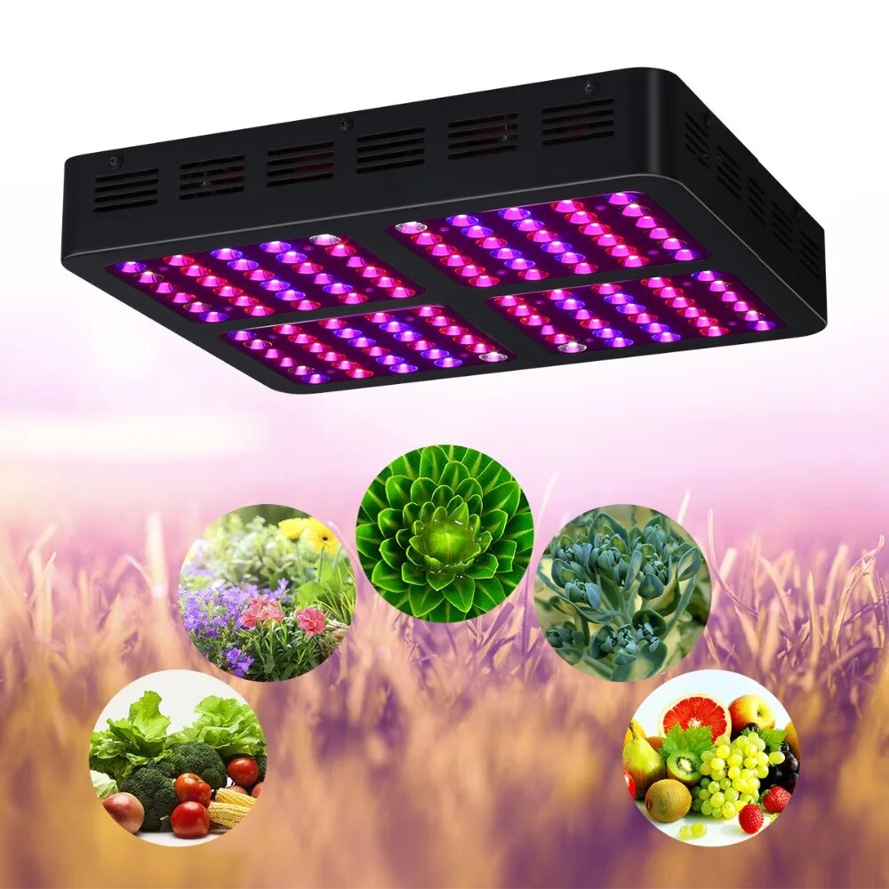 26n 600W 900W 1200W Full Spectrum Double Chip LED Grow Light Red/Blue ...