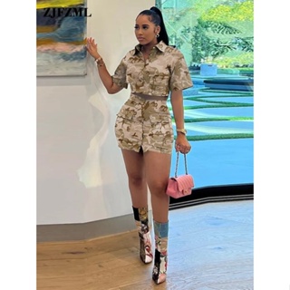 Women Two Piece Outfits 2023 Leopard Shorts Two Peice Set for