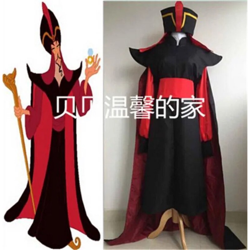 16X New Aladdin The Return of Jafar Halloween Cosplay Costumes Robe ...