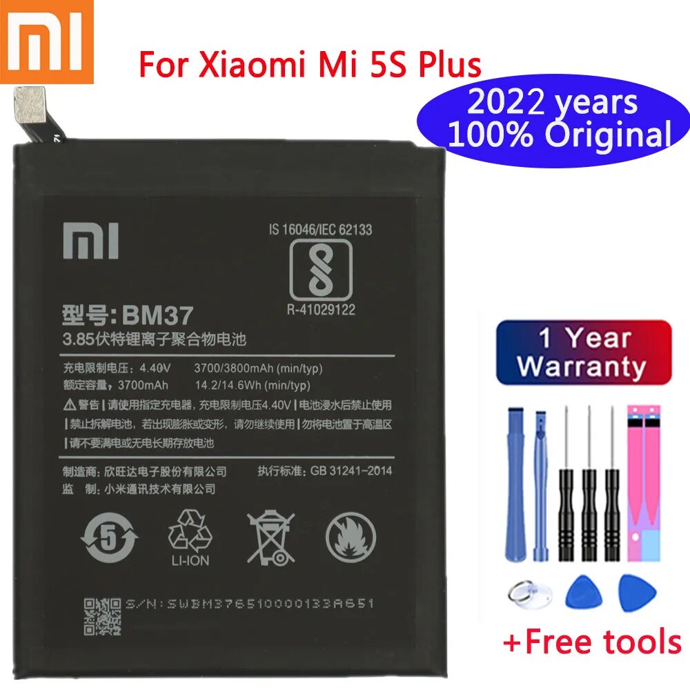 13X 2022 years New 100% Original Battery BM37 3800mAh for Xiaomi Mi 5S ...