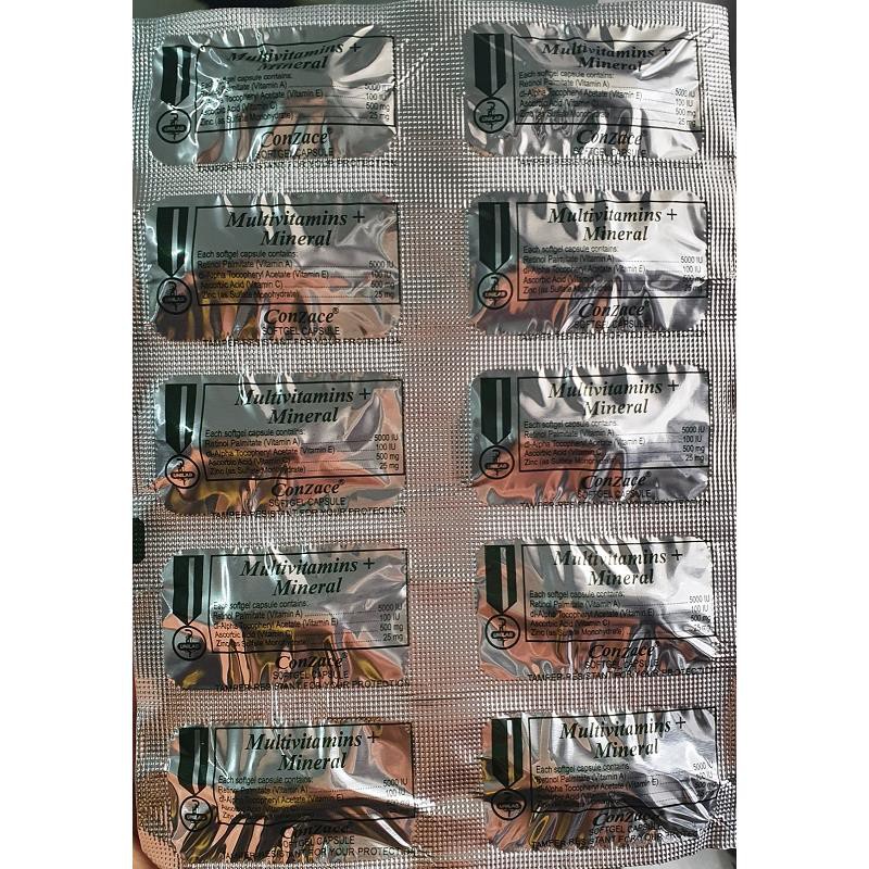 Conzace Multivitamins + Mineral 10 Softgel Capsules Shopee Philippines