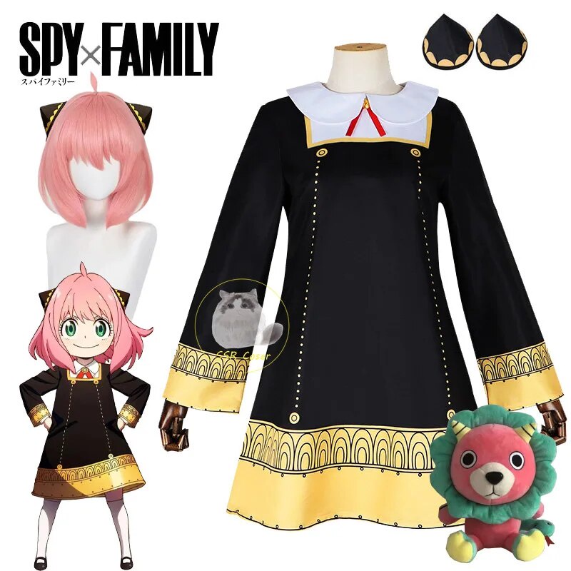 Anime Anya Forger Cosplay Spy X Family Costume Anya Forger Wig Adult ...