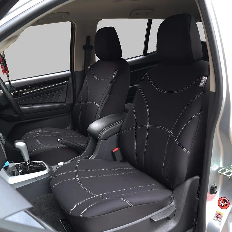 59X Neoprene Car Seat Covers, Wetsuit Waterproof Black Automotive Interior Accessories Front S