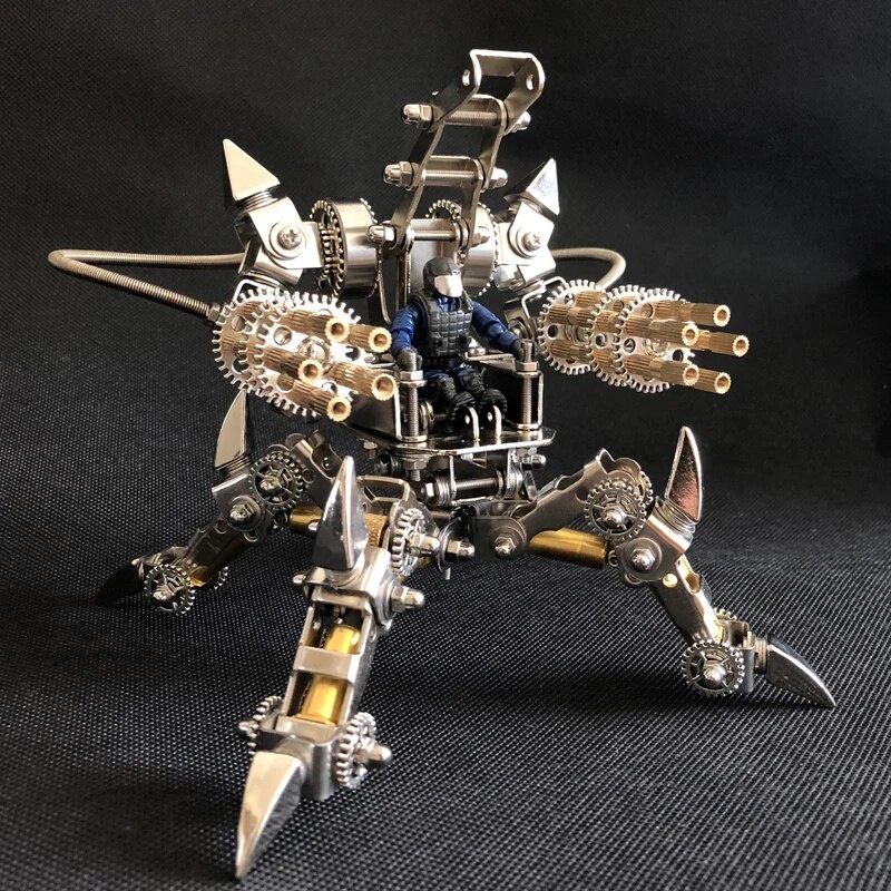 13i Four-legged machine metal building blocks assembled armor model ...