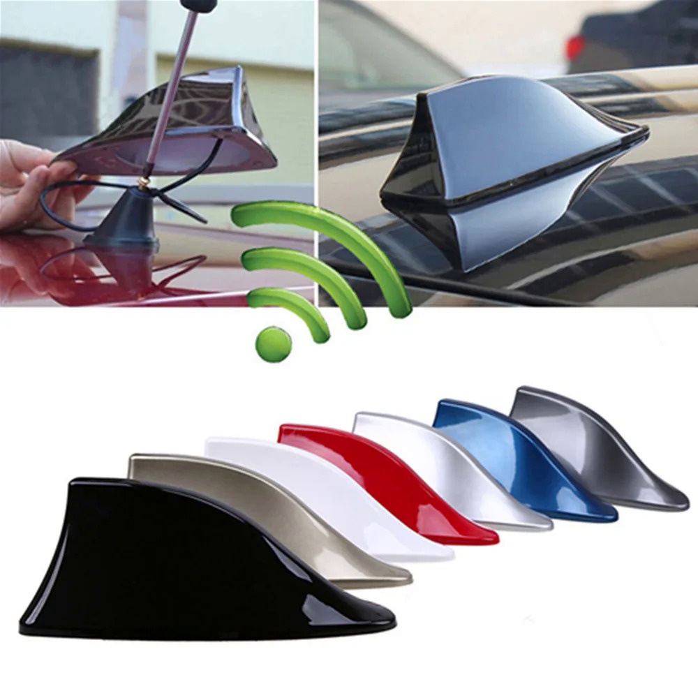 Upgraded Signal Universal Car Shark Fin Antenna Auto Roof Fm Am Radio Aerial Replacement For Bmw