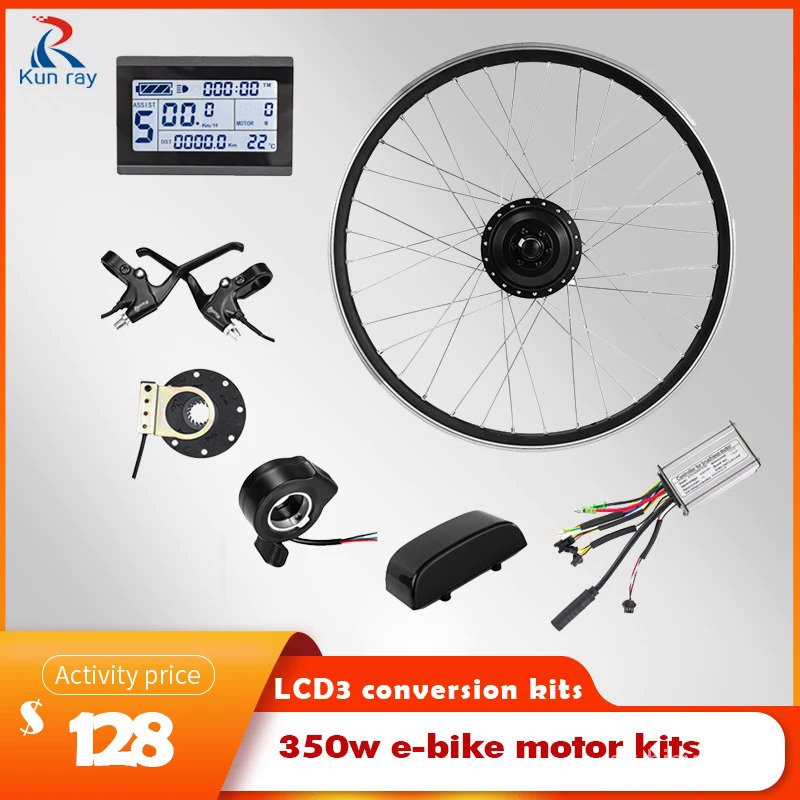 E-bike Conversion Kits Hub Motor Wheel Front 36V 48V 350W Electric Bike ...