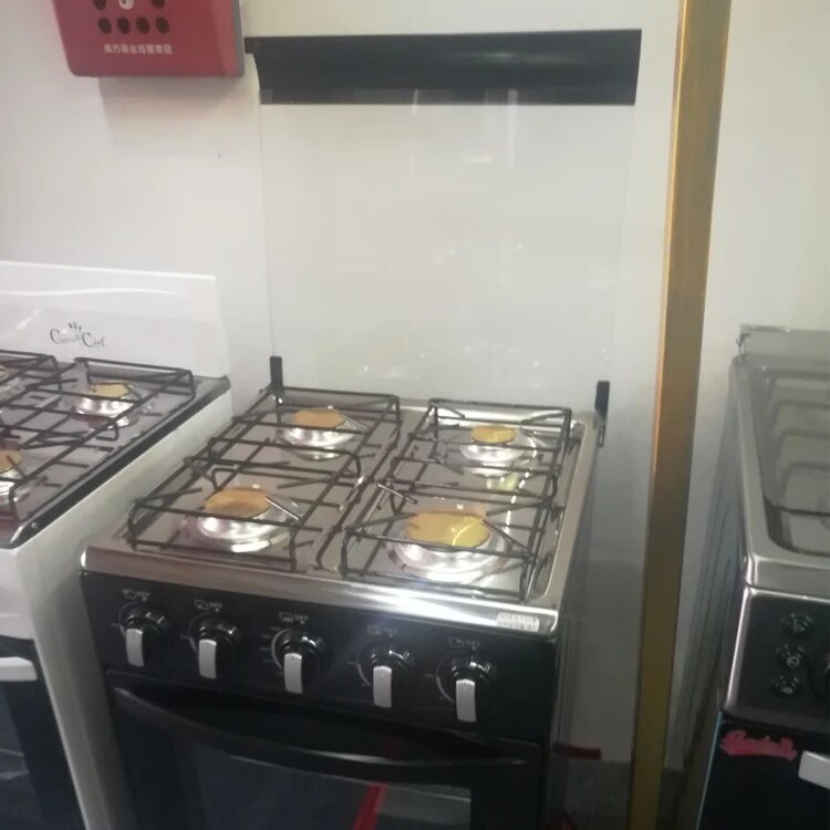 유Standing gas stove manufacturing 4 burners with oven for home use ♞M