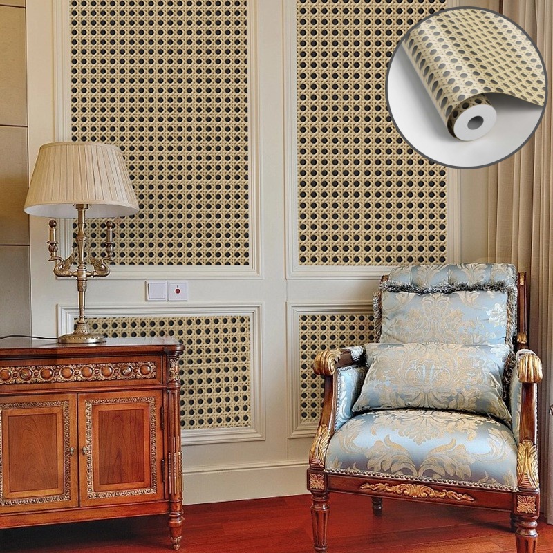 Peel and Stick Rattan Wallpaper Design Vintage Ratan Wallpaper Sticker